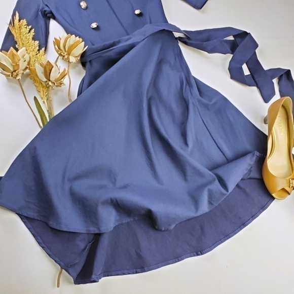 Comila Vintage 50 60's Style Navy Dress Size Small - Picture 12 of 15